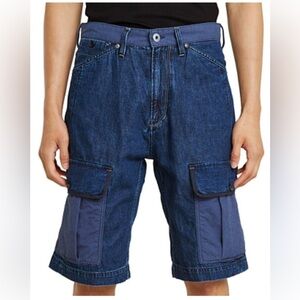 G-Star Men's Dark Blue Cargo Shorts